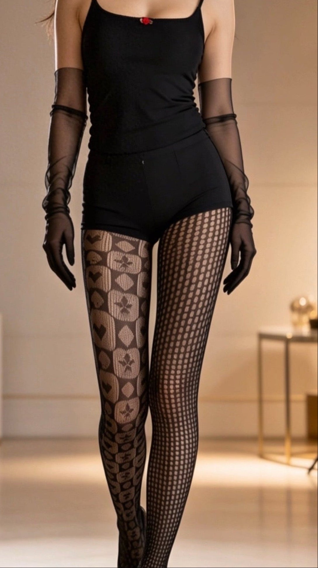 ♠ ♥ ♦ ♣ хээ + торон 2 өөр хээтэй трико