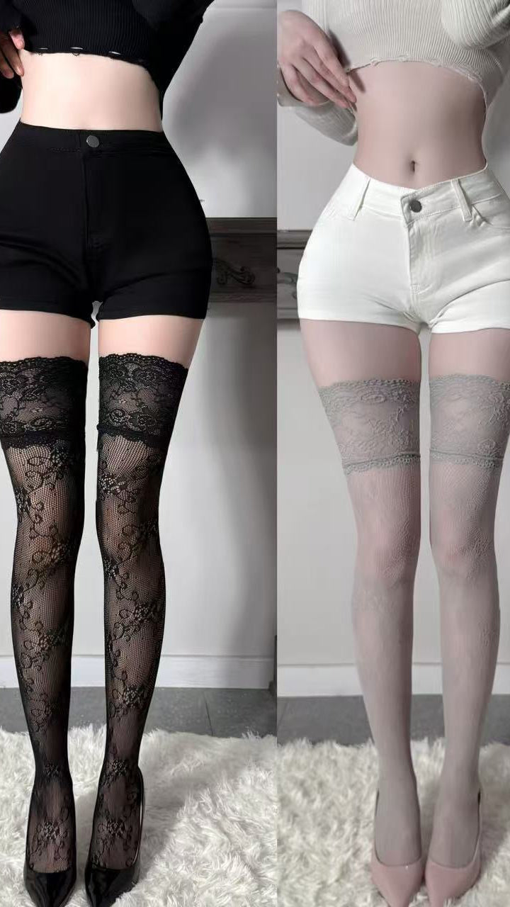 Цэцгэн хээтэй торон thigh-high Чүлки